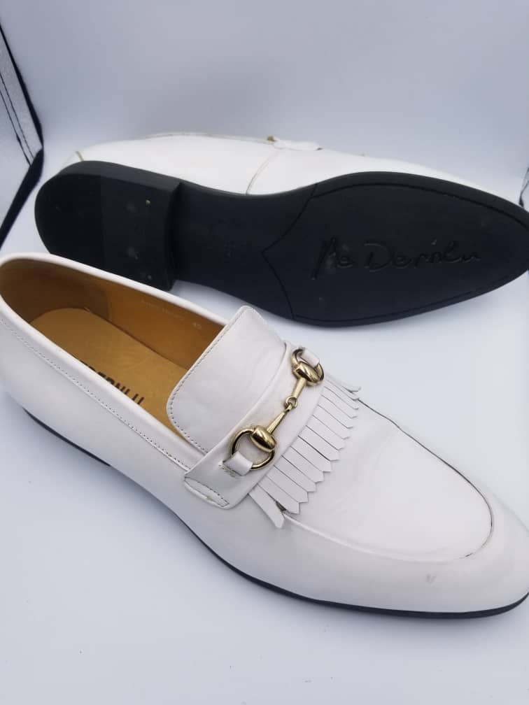 White Leather Dress Shoes for Men - TCM