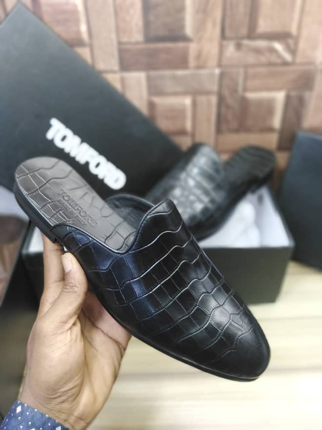 Men's Black Tomford Half Shoes - TCM